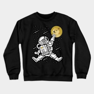 Astronaut Dogecoin DOGE Coin To The Moon Crypto Token Cryptocurrency Wallet Birthday Gift For Men Women Kids Crewneck Sweatshirt